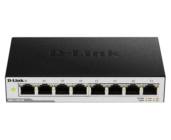 D-Link DGS-1100-08P 8-Port Gigabit PoE Smart Switch