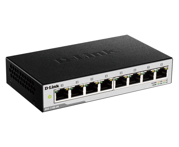 D-Link DGS-1100-08P 8-Port Gigabit PoE Smart Switch