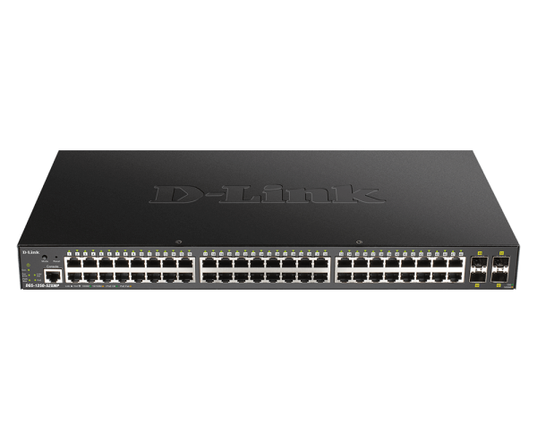 D-Link DGS-1250-52XMP 52-Port 10-Gigabit Smart Managed PoE Switch
